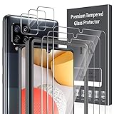 LK 6 Stück Panzerglas Kompatibel mit Samsung Galaxy A42 5G, 3 Schutzfolie und 3 Kamera Schutzfolie, 9H Härte Schutzfolie, HD Klar Displayschutz, Kratzen Blasenfrei Einfacher Montag