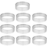 Tbkoly Kuchendekoration, 5 cm, Stahl, hitzebeständig, perforiert, rund, 10 Stück