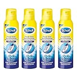 Scholl Schuhdeo Set 4er Pack 24h gegen Geruch für frische Schuhe den ganzen Tag alle Schuhtypen Scholl Fresh Step Geruchsstopp 4 Stück