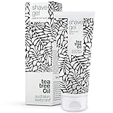 Australian Bodycare Shave Gel Mit Teebaumöl for Men 200 ml | Transparentes Rasiergel für eine präzise, komfortable Rasur | Bei Rasurbrand, roten Pickel und eingewachsenen H