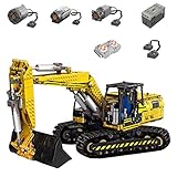 ITOP Technik Bagger Bausatz, 1830+Pcs 2.4Ghz/APP Fernbedienung Bagger Baumodell Kompatibel mit Lego T