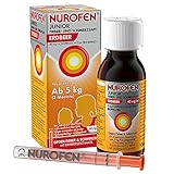 Nurofen Junior Fieber- & Schmerzsaft Erdbeer ab 3 Monaten 40 mg/ml, 100 ml Lösung