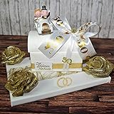 Geld Geschenk zur goldenen Hochzeit - Truhe auf Geschenkp