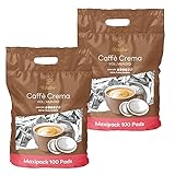 Tchibo Caffè Crema vollmundig Kaffeepads, 200 Stück, 2x100