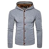Hoodie Mode Wollmantel Kreativität Winddichtes Bergsteigen Lose Männer und Beiläufig Langarm Pullover Sweatshirt Mit Taschen Kordelzug Komfortabel Reine Baumwolle Atmungsaktiv Sportbekleidung