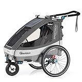 Qeridoo Sportrex1 (2020/2021) Fahrradanhänger Kinder, 1 Sitzer, Federung - G