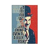 Politische Prominenten Zitate Charlie Chaplin Ermutigung Schlafzimmer Dekor Sport Landschaft Büro Zimmer Dekor Geschenk UnRahmen: 30 × 45
