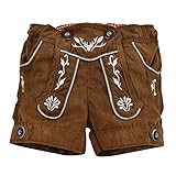 Baby-Kunstledershorts in Bester Qualität Gr. 98 I Schöne Jungen-Shorts in Hellbraun I Schöne Baby-Kunstlederhose in Lederoptik I Wunderschöne Kinderbekleidung