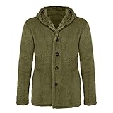 Hirolan Herren fleece jacket Kapuzenjacke Sweatjacke Hoodie Herbst Winter neue Hooded Pure-Colour locker lässige Plüschjacke outdoor pullover lauschig