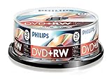 Philips DVD+RW Rohlinge (4.7 GB Data/ 120 Minuten Video, 1-4x Speed Aufnahme, 25er Spindel)