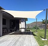 AXT SHADE Sonnensegel Rechteck 2,5x3m,atmungsaktiv Sonnenschutz HDPE mit UV Schutz für Terrasse, Balkon und Garten- Cremeweiß
