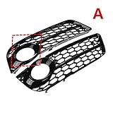 Yuchang LLPing 2X A5 Auto Front Stoßstange Nebelscheinwerfer Lampengrill Grill Cover Mesh Boneycomb HEX Fit Fit for Audi A5 Coupe/Fit for Sportback 08-11 Cabriolet 10-11 LELEMAOWWE (Color : A)