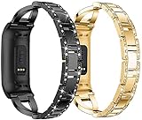 Chainfo kompatibel mit Fitbit Charge 4 / Charge 3 SE/Charge 3 / Charge 3 Special Edition Armband, Edelstahl Uhrenarmband Quick Release Ersatzband (Pattern 2+Pattern 4)