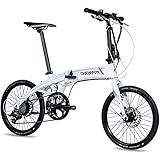 CHRISSON 20 Zoll E-Bike City Klapprad EF3 weiß - E-Faltrad mit Ananda Nabenmotor 250W, 36V und 40 Nm, Pedelec Faltrad für Damen und Herren, praktisches Elektro Klappfahrrad, perfekt für die S