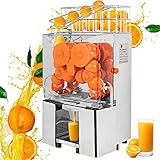 VEVOR Orangenpresse Orangensaftpresse automatische kommerzielle Maschine aus Edelstahl 20 bis 30 Orangen pro Minute 120 W 44 kg, Orang