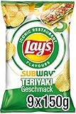 Lay's Subway Chicken Terriyaki - Knusprig gewürzte Kartoffelchips für eine gelungene Party - 9 x 150 g