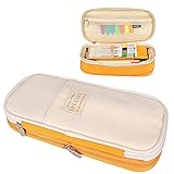 Mäppchen Mädchen Teenager,Cute Pencil Case,Große Kapazität Federmäppchen,Langlebig Federtaschen,Mäppchen Reißverschluss,Tasche Perfekt Für Schule Büro(Gelb)