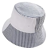 KESYOO 1PC Halloween Fischerhut Gestreifte Nähte Flache Zylinder Eimer Hut Mode Einfache Outdoor- Ferien Sonnenhut Breite Krempe Eimer H