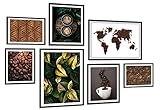 PoStar KP228 Dekoratives Wandbild Moderne für Wohnzimmer Großes Set Poster Wandposter Plakate Stilvolle Wandbilder Premium Set von 7 Stück OHNE B