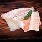 WURSTBARON® Fisch Paket Premium - Set aus verschiedenen Fischsorten: Wildlachsfilet, Rotbarschfilet, MSC Schollenfilet, Kabeljau-L