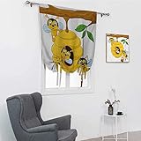 Fenster-Volant, Baumzweig mit Bienenkorb, Bienenstöckchen und Bienen Honig, lustiger Insektenschutz, fleißiges Maskottchen zum Anbinden, für Fenster, gelb, braun, grün, 106,7 x 182,9