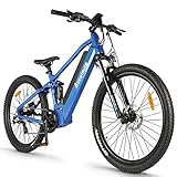 Accolmile Elektrofahrräder Mit Mittelmotor Unisex für Erwachsene, 27,5' 750W Mountainbike Pedelec für Pendler, Rocket Bear 1S Elektrofahrrad mit Akku 48V 17,5Ah, 8 Gang Getriebe für Damen Herren, B