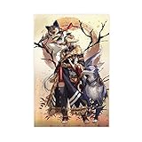 Gaming-Poster Monster Hunter 24 Leinwand Poster Schlafzimmer Dekor Sport Landschaft Büro Zimmer Dekor Geschenk 30 × 45 cm ohne Rahmen style1