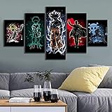 Bilder Leinwandbilder Anime Naruto One Piece Dragon Ball Vlies Leinwand 5 Teilig Wandbilder Kunstdrucke Wandbild Bild auf Kunstdruck Wand Wohnzimmer Wanddekoration Deko Modern Mit R
