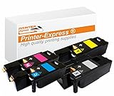 Printer-Express XL Toner 4er Set ersetzt Dell 7C6F7, 593-11130, 5R6J0, 593-11129, XY7N4, 593-11131, 4J0X7, 593-11128 Toner für Dell C1660 C1660W C-1660 C-1660W Druck