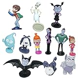 Simmpu 10 Stück Nette Mini Hotel Transsilvanien Figuren Kuchendeckel Set Geburtstag Party Supplies Cupcake Figuren für Kuchen Auto Dek