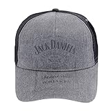 Jack Daniel's Offizielle schwarze Netz-Baseballkappe – stilvoll und langlebig 5 Panel Hut mit verstellbarem R