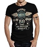 T-Shirt zum 50. Geburtstag Vintage Retro Style L