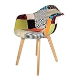 The Home Deco Factory Sessel, Polyester, Mehrfarbig, Einheitsgröß