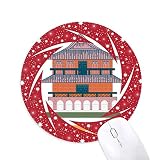 Taiwan Sehenswürdigkeiten Chikaniou Reiserad Maus Pad Round Red Rubb