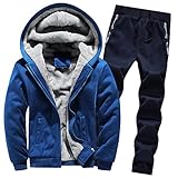 EMPERSTAR Herren Baseball Jacken Winter Retro Militärjacke Warme Cargo Mäntel Mit Reißverschlusstaschen Anzug Blau+Dunkelblau+M