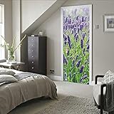 XMDPFF Aufkleber TürSchöne Landschaft violett77x200cm Türfolie Poster Tapete Fototapete Wasserdichte abnehmbare Tapete Vinyl Tür Aufkleber Innentür Schlafzimmer Badezimmer Kü