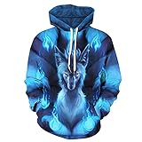 Damen Pullover Hoodie Herren Gedruckt Oberteile Langarm Paare Pullover mit Taschen Kordelzug Hoodie Männer und Frauen, C, S