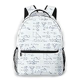 Lässiger Rucksack mit doppelter Schulter,Physik, Elektrotechnik, Mathematikgleichung u,Leichter strapazierfähiger Rucksack Business Travel Sport Schultasche Tagesrucksack für Erwachsene Jug