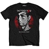 The Rolling Stones Herren Tattoo You Circle T-Shirt, Schwarz (Black Black), X-Larg