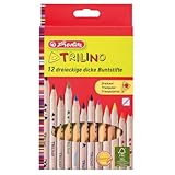 Herlitz 10412062 Trilino Buntstifte 12er 3-kant aus FSC H