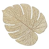 Europäisches Und Amerikanisches Schildkrötenblatt-Tischset Leichte Heißprägematte Im Luxus-Stil Pvc-Hohles Wärmeisolierendes Tischset Home Hotel Esstisch Couchtisch Untersetzer Tischset T