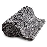 MIULEE Chenille Badezimmerteppich rutschfeste Badematte Badvorleger Waschbar Badteppich Duschvorleger Duschmatte Fussmatte Badezimmer Weiche Teppich Wohnzimmer Schlafzimmer 40x60 cm G