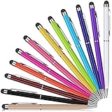 Eingabestift,PROKING 12 Stück Kapazitive Stylus Kugelschreiber 2 in 1 Stylus für Touch Screens Geräte, Stylus Stifte für iPad,iPhone,Kindle,Samsung,HTC,Tablets Touchscreens(12 Color)