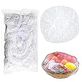 Vi.yio 100 Pieces Food Fresh Storage Bags, Transparent Fresh Bags Reusable Elastic Covers Sealing Bags Fresh Bags for Storage Waterproof Seal Bags Transparent Plastic Food Cover , Food Storage Bag