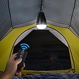 EchoSari Dimmbare 3-flammige Mode wiederaufladbar,tragbar, Wasserabweisend,LED-Zelt-Laterne mit Fernbedienung oder manueller IP65 Indoor Outdoor Camping Lampe USB Glühbirne für Wandern,Zelt,