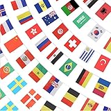 YuChiSX 100 Stücke Länder String Flag 25 Mt Internationale Welt Bar Party Banner Bunting 82ft International String für Olympia Grand Opening Flag World Cup Party Events Dekoratione Bars Club