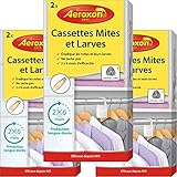 Aeroxon – Kassetten für Mites und Larven – 3 x 2 Stück – Zuverlässige, solide und schnell gegen Motten der Kleidung – Schutz gegen Motten in den S