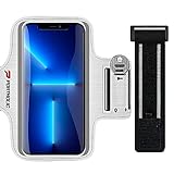 Handytasche Laufen, Schweißfest Sportarmband Handy Handyhalterung Joggen Handy Sport Armband für iPhone 13 12 11 Pro Galaxy S21 Xiaomi 11 Redmi OPPO REALME, für Joggen Radfahren Wandern (6,1-6,9 Zoll)