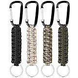 8 Stück Paracord Schlüsselanhänger Set Schlüsselanhänger Outdoor Survival Schlsselanhnger Geflochtene Survival Kits Heavy Duty für Autoschlüssel Flasche Camping Wandern Jungen/Grils/Herren/F