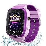 4G GPS Smartwatch für Mädchen Jungen, IP67 Wasserdicht Sport Smart Watch Telefon für Kinder, mit Kamera WiFi Video Anruf SOS Schrittzähler Geburtstagsgeschenk für Kinder 3-14 Jahre,